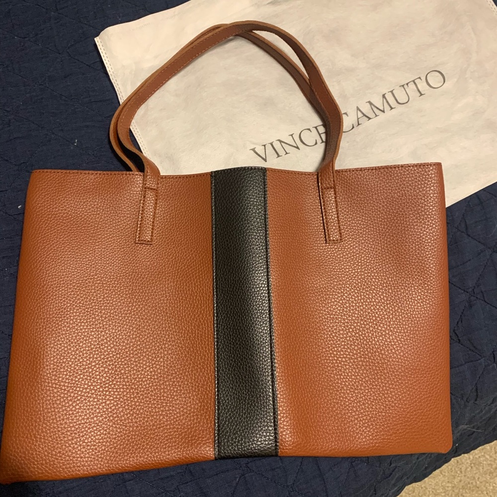 Vince Camuto Brown Vegan Leather Tote